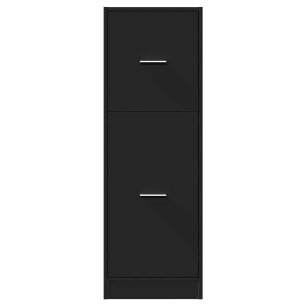 Apotekskap Svart 40X41X118 Cm Konstruert Tre