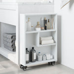 Smal Oppbevaringsvogn Hvit 48X13X68 Cm Konstruert Tre