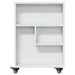 Smal Oppbevaringsvogn Hvit 48X13X68 Cm Konstruert Tre