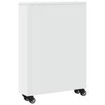 Smal Oppbevaringsvogn Hvit 48X13X68 Cm Konstruert Tre