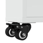 Smal Oppbevaringsvogn Hvit 48X13X68 Cm Konstruert Tre