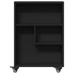 Smal Oppbevaringsvogn Svart 48X13X68 Cm Konstruert Tre