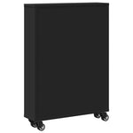 Smal Oppbevaringsvogn Svart 48X13X68 Cm Konstruert Tre