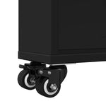 Smal Oppbevaringsvogn Svart 48X13X68 Cm Konstruert Tre