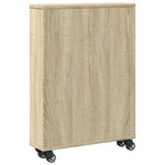 Smal Oppbevaringsvogn Sonoma Eik 48X13X68 Cm Konstruert Tre