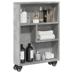 Smal Oppbevaringsvogn Betonggrå 48X13X68 Cm Konstruert Tre