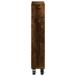 Smal Oppbevaringsvogn Røkt Eik 48X13X68 Cm Konstruert Tre