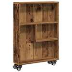 Smal Oppbevaringsvogn Gammelt Tre 48X13X68 Cm Konstruert Tre