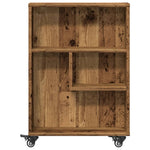 Smal Oppbevaringsvogn Gammelt Tre 48X13X68 Cm Konstruert Tre