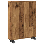 Smal Oppbevaringsvogn Gammelt Tre 48X13X68 Cm Konstruert Tre