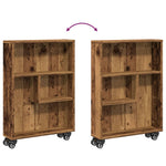 Smal Oppbevaringsvogn Gammelt Tre 48X13X68 Cm Konstruert Tre
