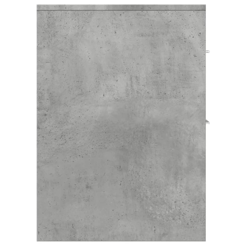 Smalt Baderomsskap Med Hjul Betonggrå Konstruert Tre