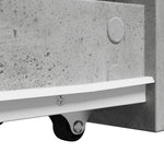 Smalt Baderomsskap Med Hjul Betonggrå Konstruert Tre