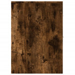 Smalt Baderomsskap Med Hjul Røkt Eik Konstruert Tre