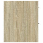 Baderomsskap Med Hjul Sonoma Eik Konstruert Tre