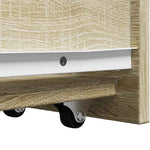 Baderomsskap Med Hjul Sonoma Eik Konstruert Tre