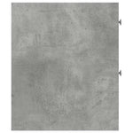 Smalt Baderomsskap Med Hjul Betonggrå Konstruert Tre