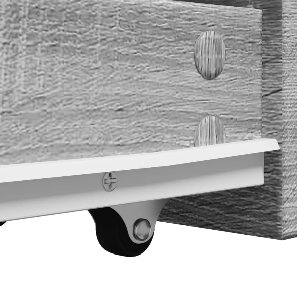 Smalt Baderomsskap Med Hjul Grå Sonoma Konstruert Tre