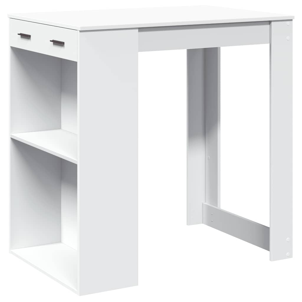 Barbord Hvit 102X70X103,5 Cm Konstruert Tre