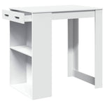 Barbord Hvit 102X70X103,5 Cm Konstruert Tre