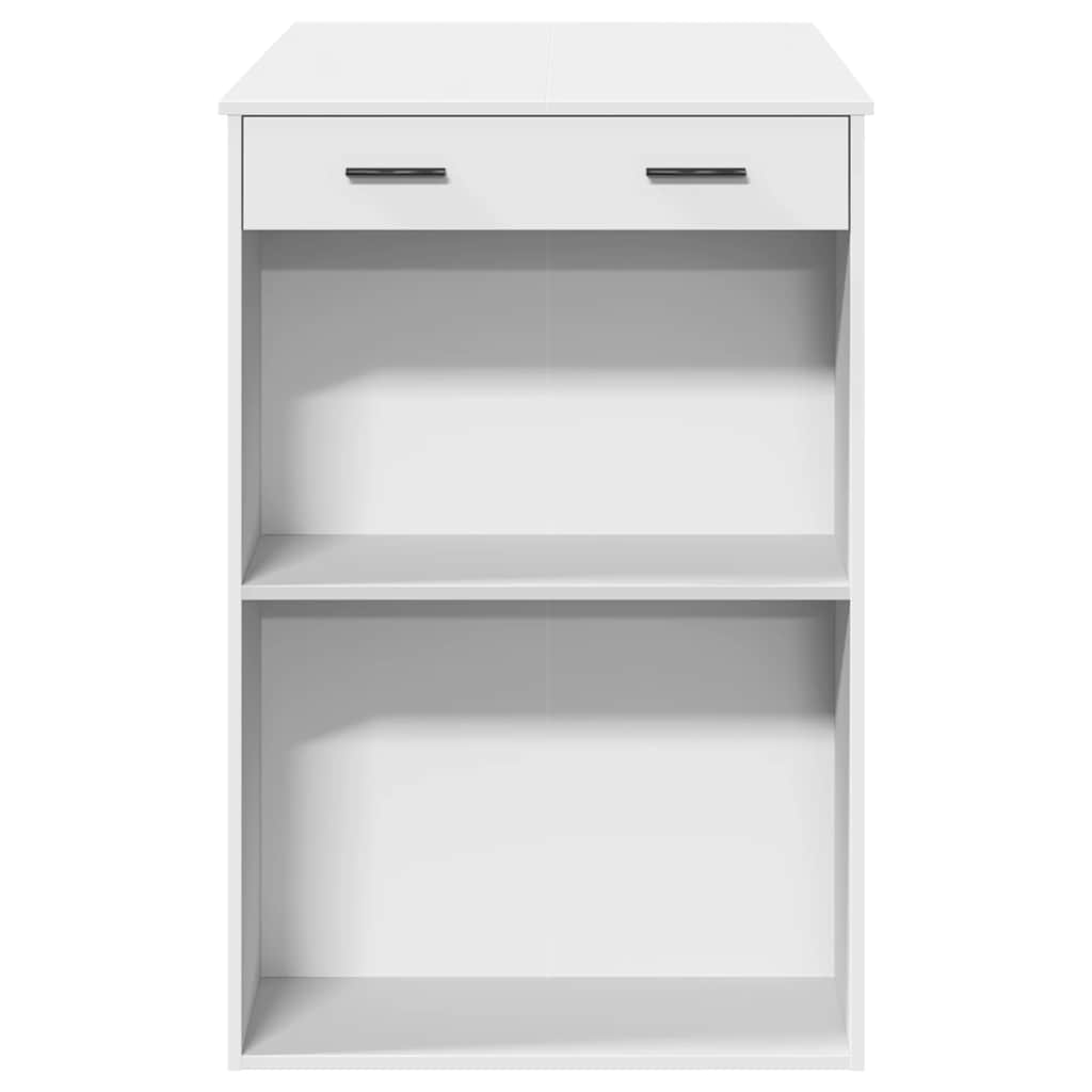 Barbord Hvit 102X70X103,5 Cm Konstruert Tre