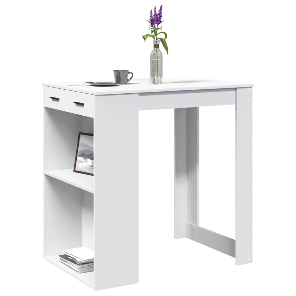 Barbord Hvit 102X70X103,5 Cm Konstruert Tre