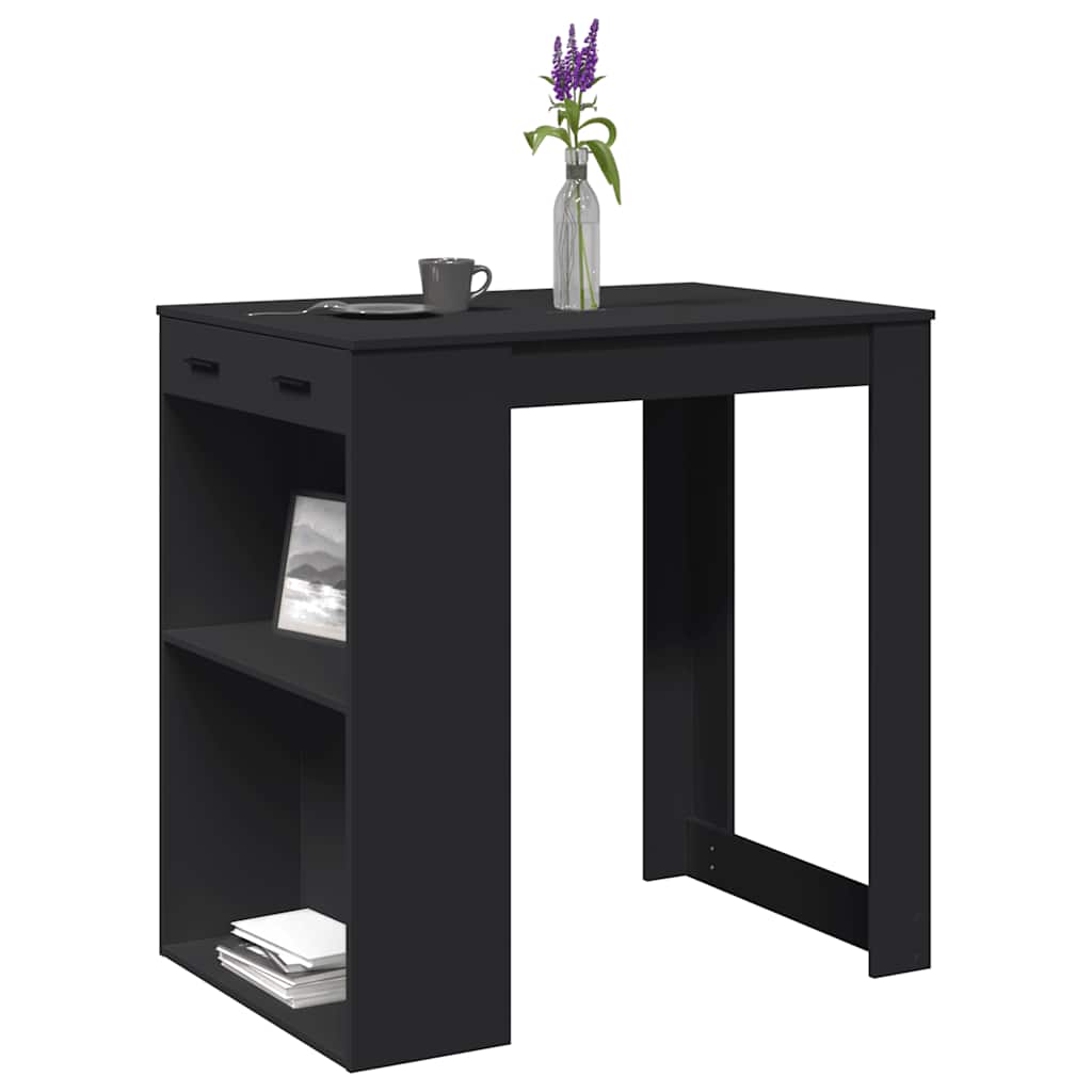 Barbord Svart 102X70X103,5 Cm Konstruert Tre