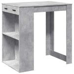Barbord Betonggrå 102X70X103,5 Cm Konstruert Tre