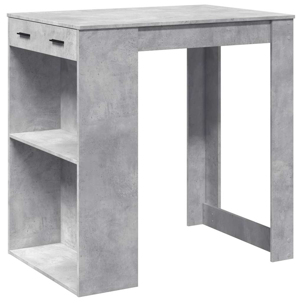 Barbord Betonggrå 102X70X103,5 Cm Konstruert Tre