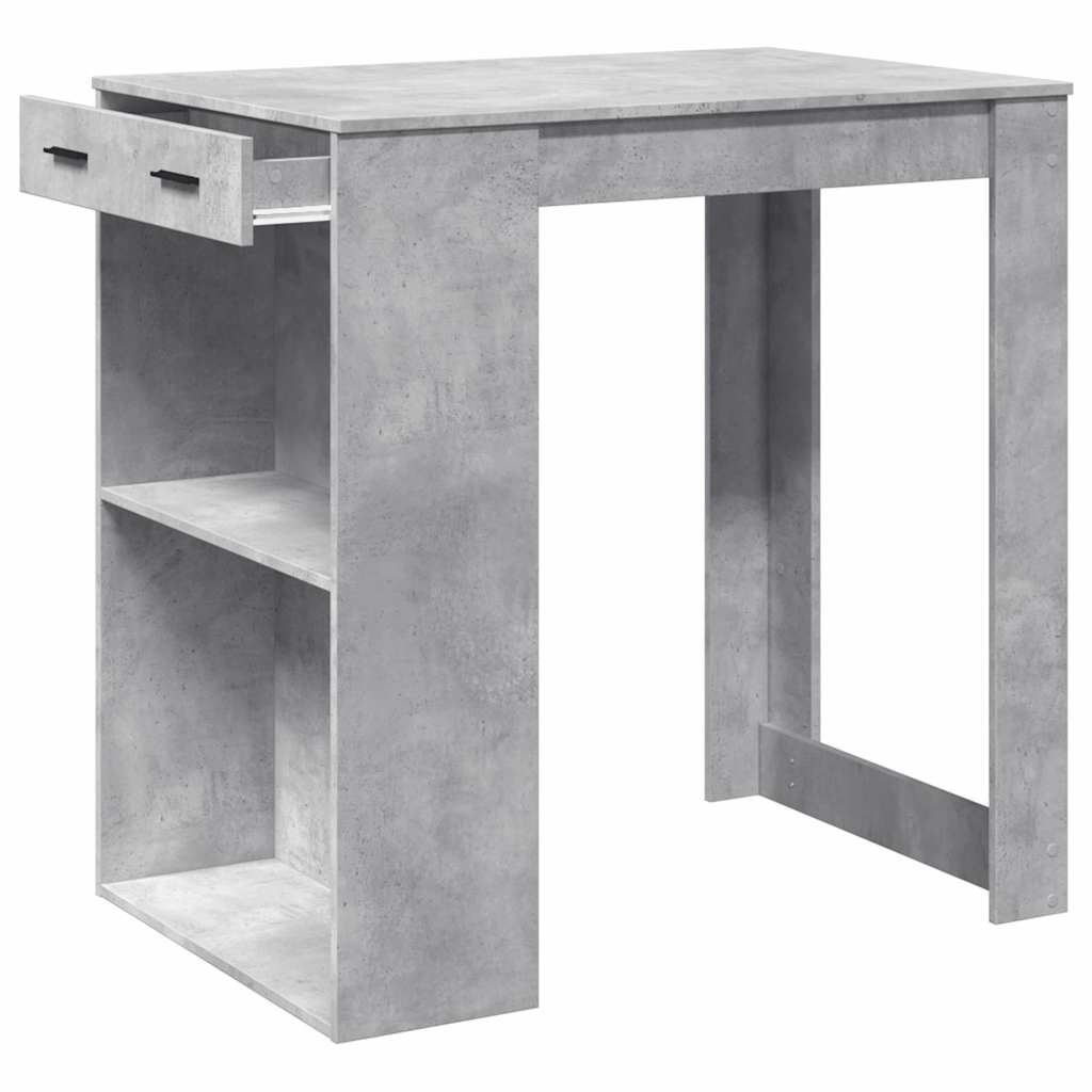 Barbord Betonggrå 102X70X103,5 Cm Konstruert Tre