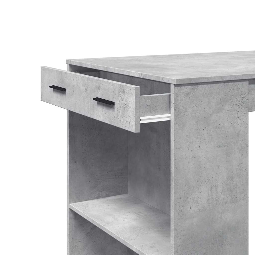 Barbord Betonggrå 102X70X103,5 Cm Konstruert Tre