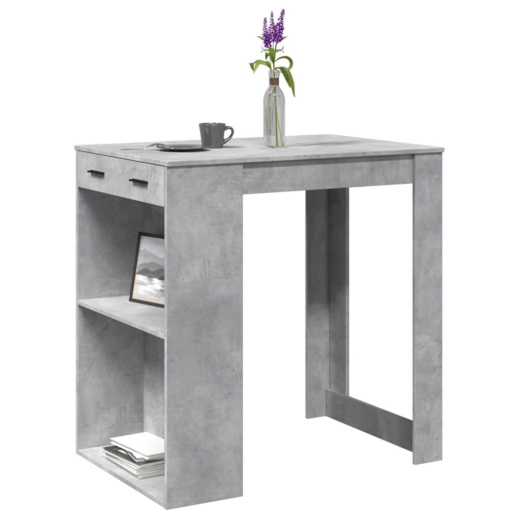 Barbord Betonggrå 102X70X103,5 Cm Konstruert Tre