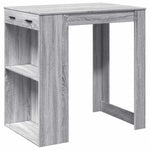 Barbord Grå Sonoma Eik 102X70X103,5 Cm Konstruert Tre