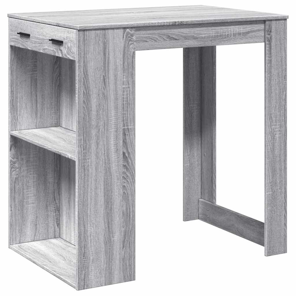 Barbord Grå Sonoma Eik 102X70X103,5 Cm Konstruert Tre