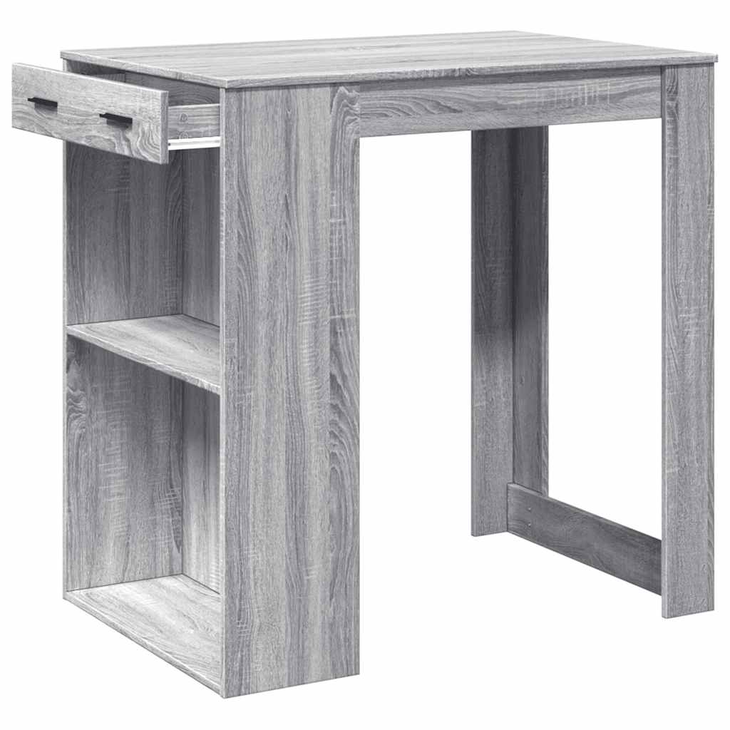Barbord Grå Sonoma Eik 102X70X103,5 Cm Konstruert Tre