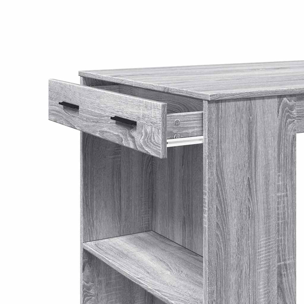 Barbord Grå Sonoma Eik 102X70X103,5 Cm Konstruert Tre