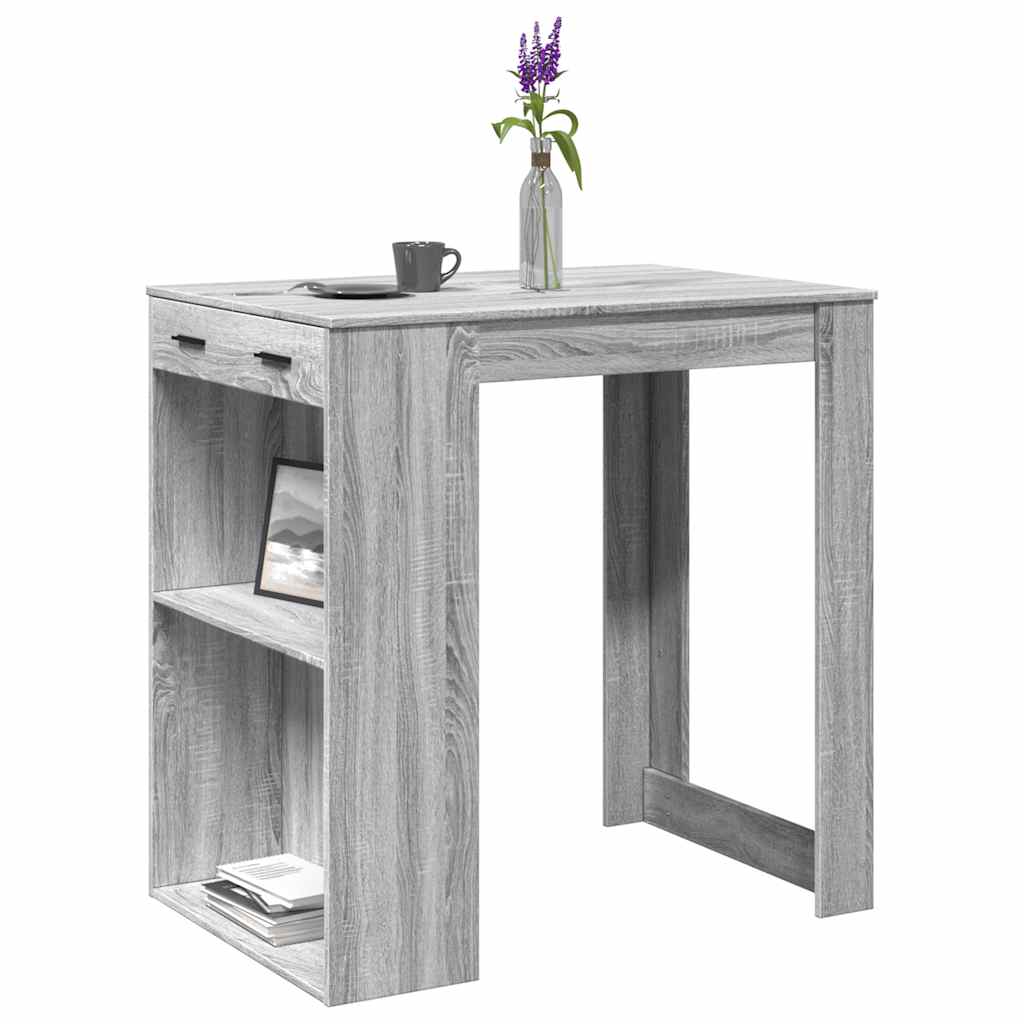 Barbord Grå Sonoma Eik 102X70X103,5 Cm Konstruert Tre