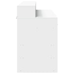 Skrivebord Med Led-Lys Hvit 120X55X91 Cm Konstruert Tre