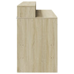 Skrivebord Med Led-Lys Sonoma Eik 120X55X91 Cm Konstruert Tre