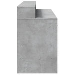 Skrivebord Med Led-Lys Betonggrå 140X55X91 Cm Konstruert Tre
