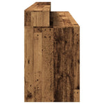 Skrivebord Med Led-Lys Gammelt Tre 200X55X91 Cm Konstruert Tre