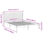 Ekstra Lang Sengeramme Uten Madrass 140X220 Cm Heltre