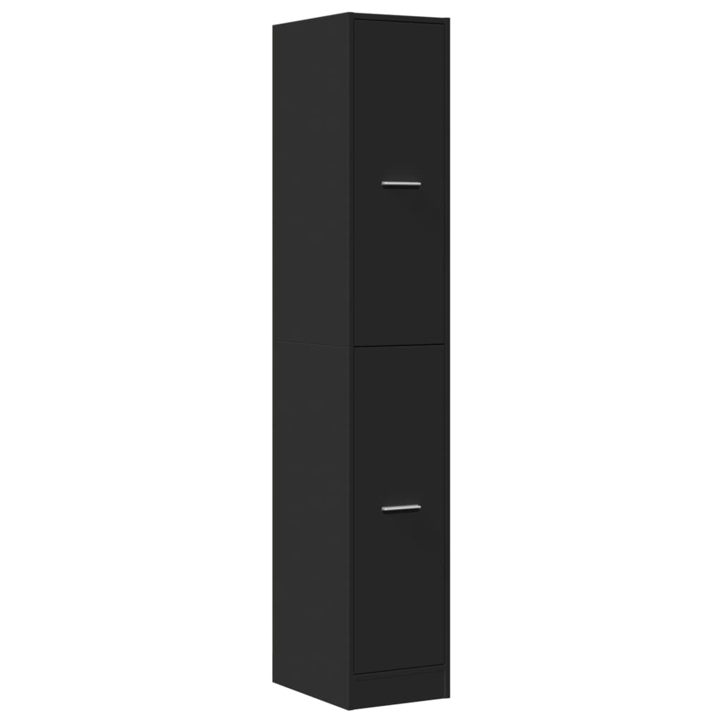 Apotekskap Svart 30X41X174,5 Cm Konstruert Tre