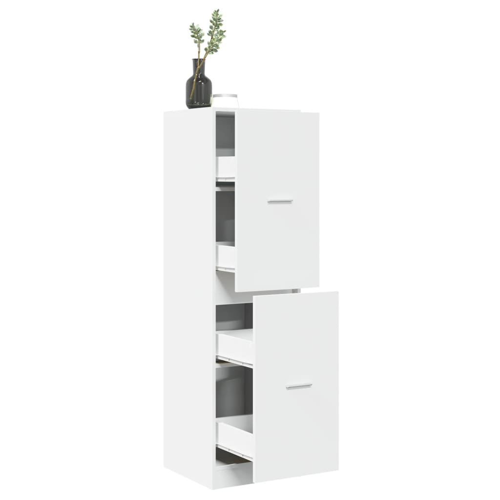 Apotekskap Hvit 40X41X144,5 Cm Konstruert Tre