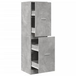 Apotekskap Betonggrå 40X41X144,5 Cm Konstruert Tre