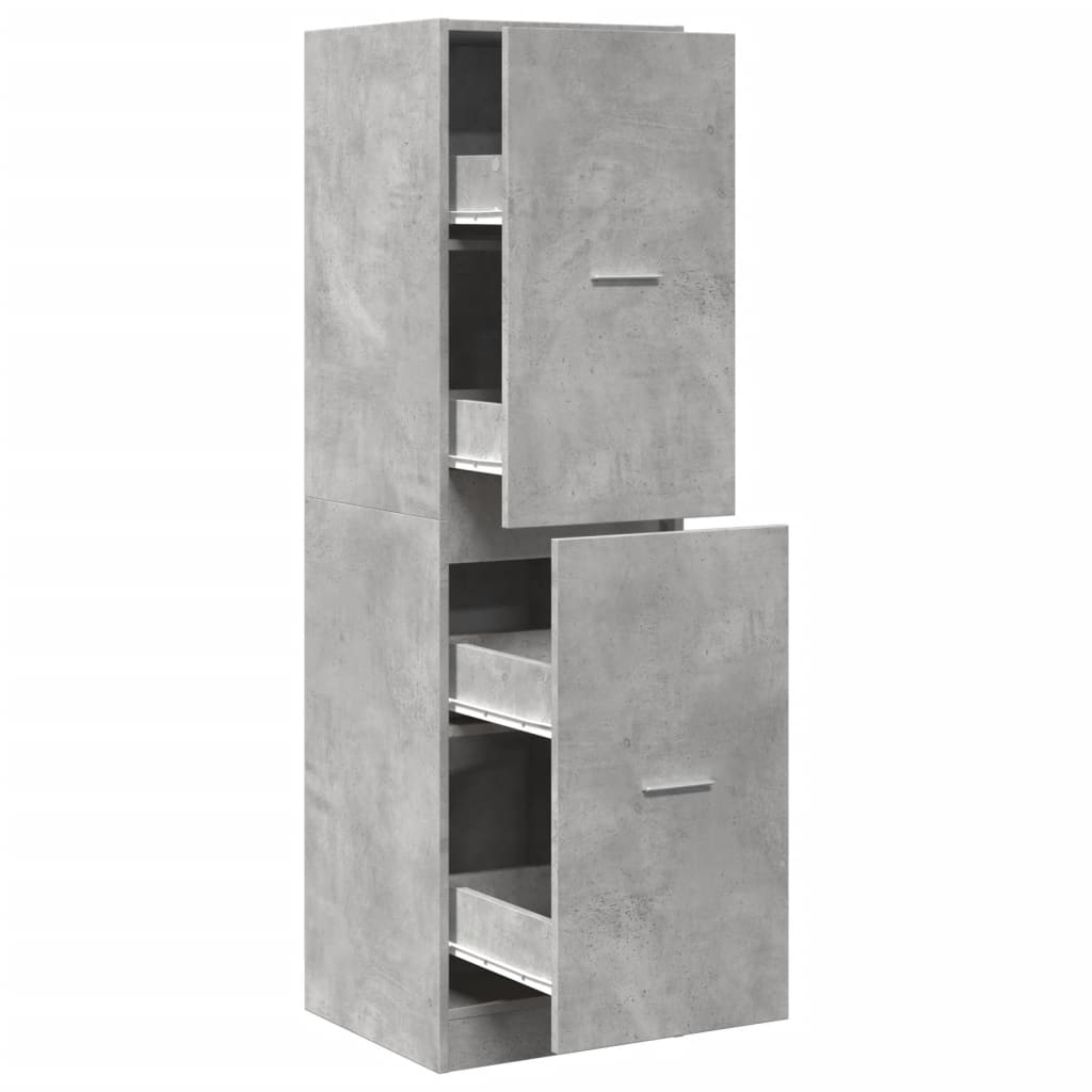 Apotekskap Betonggrå 40X41X144,5 Cm Konstruert Tre