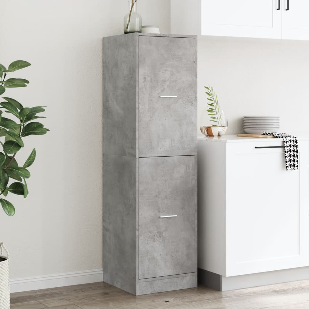 Apotekskap Betonggrå 40X41X144,5 Cm Konstruert Tre