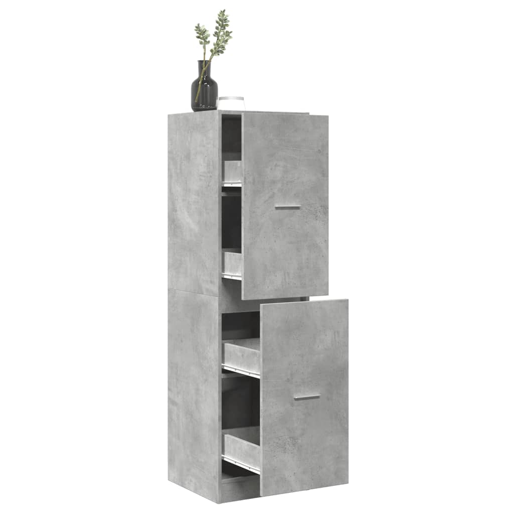 Apotekskap Betonggrå 40X41X144,5 Cm Konstruert Tre