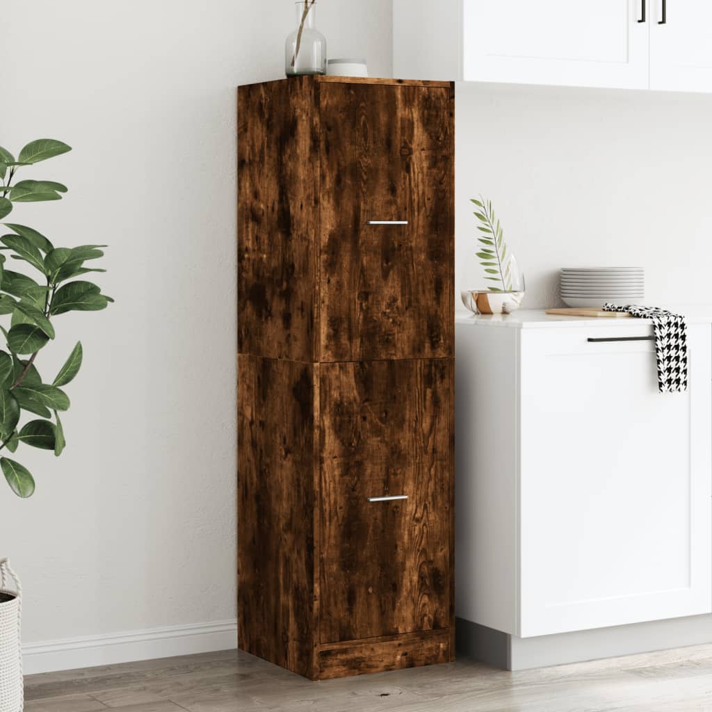 Apotekskap Røkt Eik 40X41X144,5 Cm Konstruert Tre