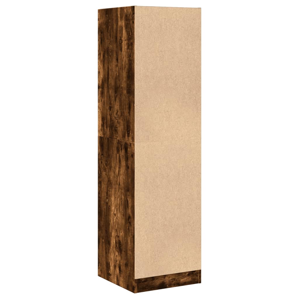 Apotekskap Røkt Eik 40X41X144,5 Cm Konstruert Tre